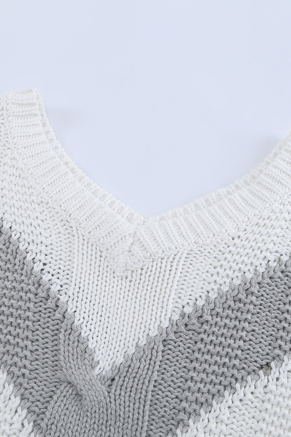 Color Block Drop Shoulder Oversize Sweater