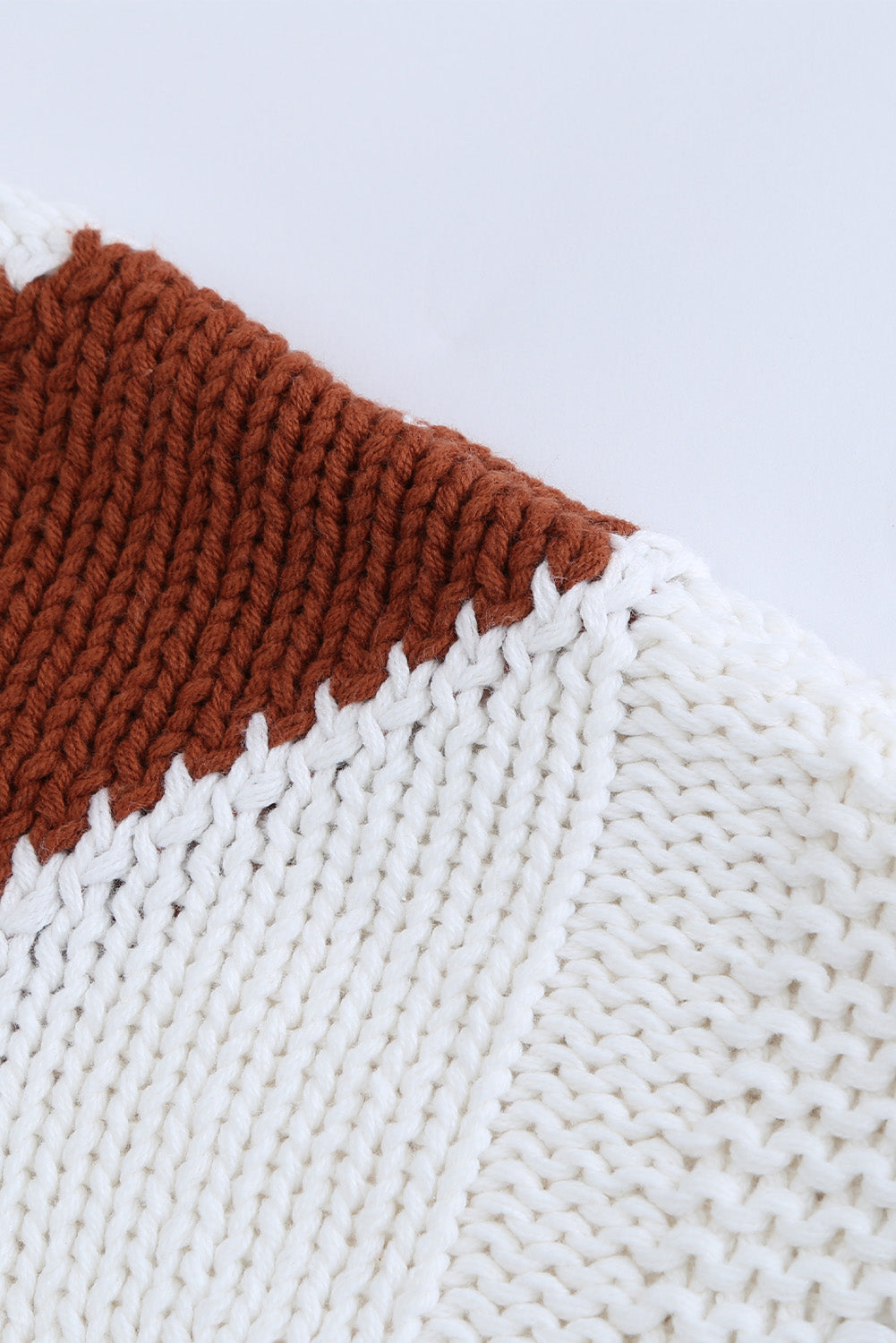 Color Block Drop Shoulder Oversize Sweater