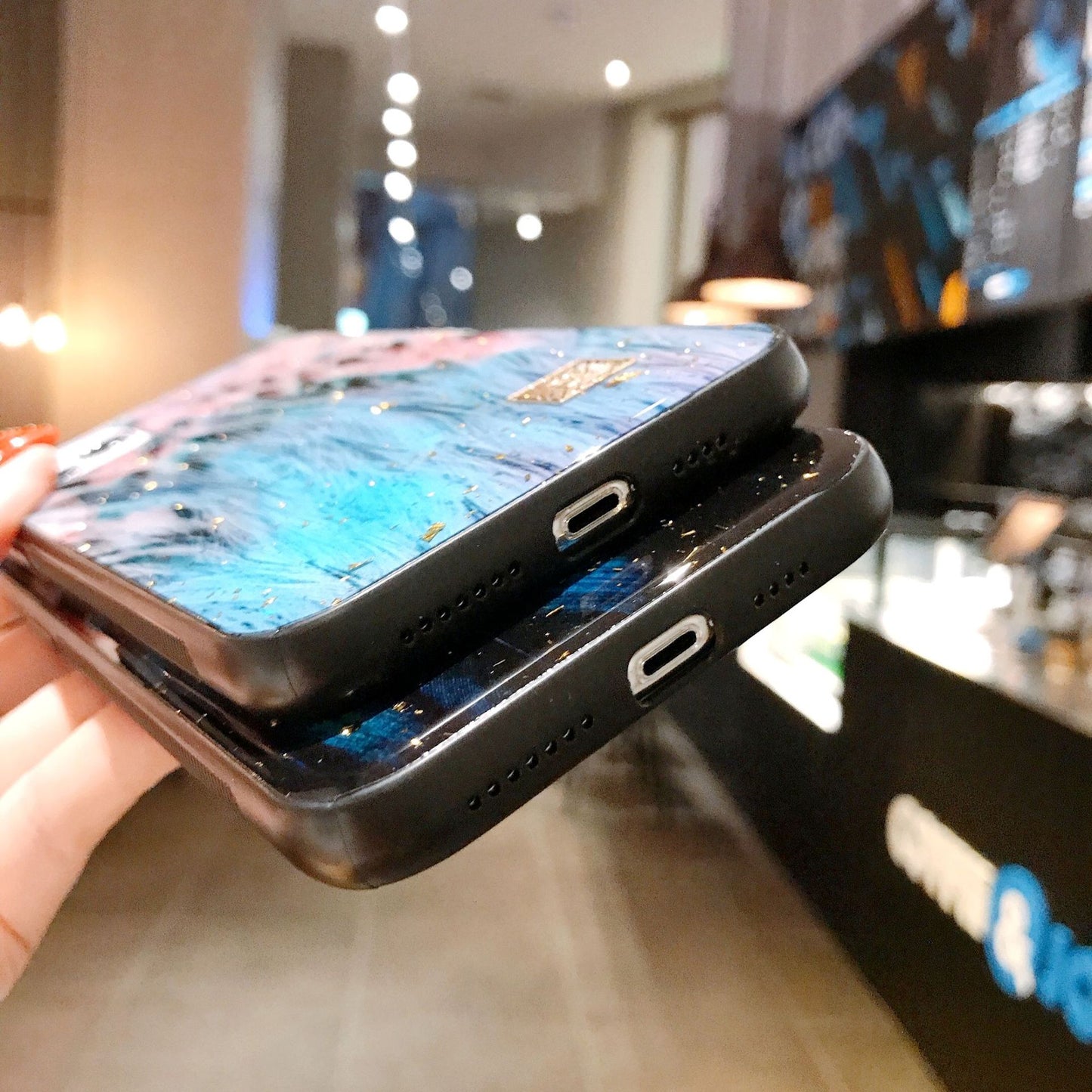 Frosty wind flamingo feather phone case