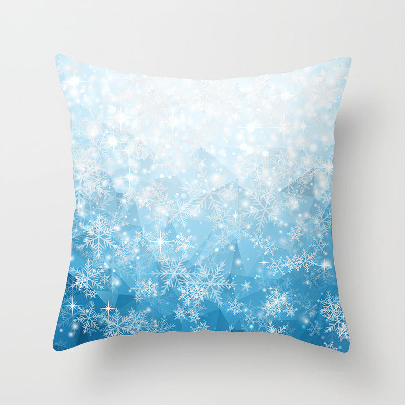 Home Christmas Snowflake Digital Printing Car Pillowcase