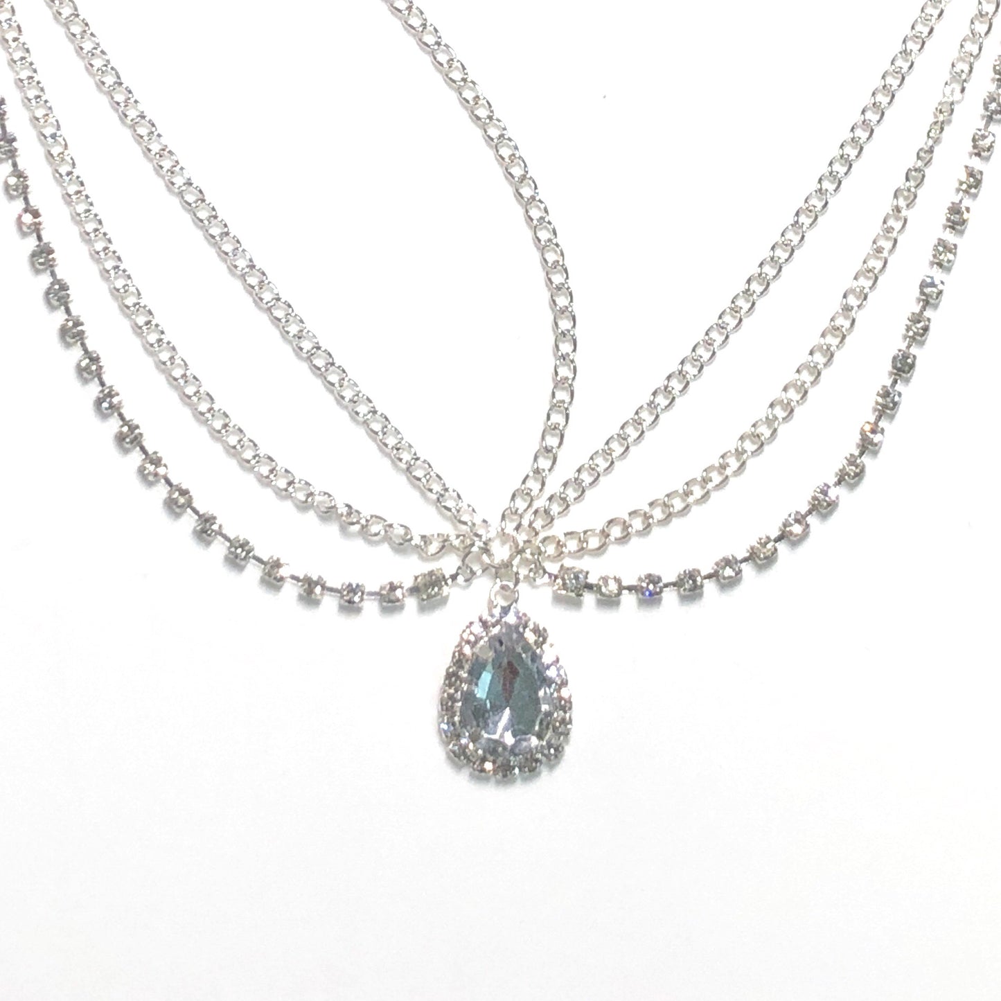 Crystalline Forehead Ornament With Falling Eyebrow Ethnic Headdress