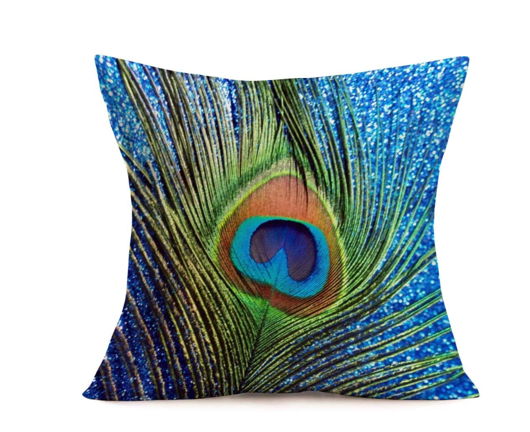 Peacock Printed Sofa Cushion Cover Amazon