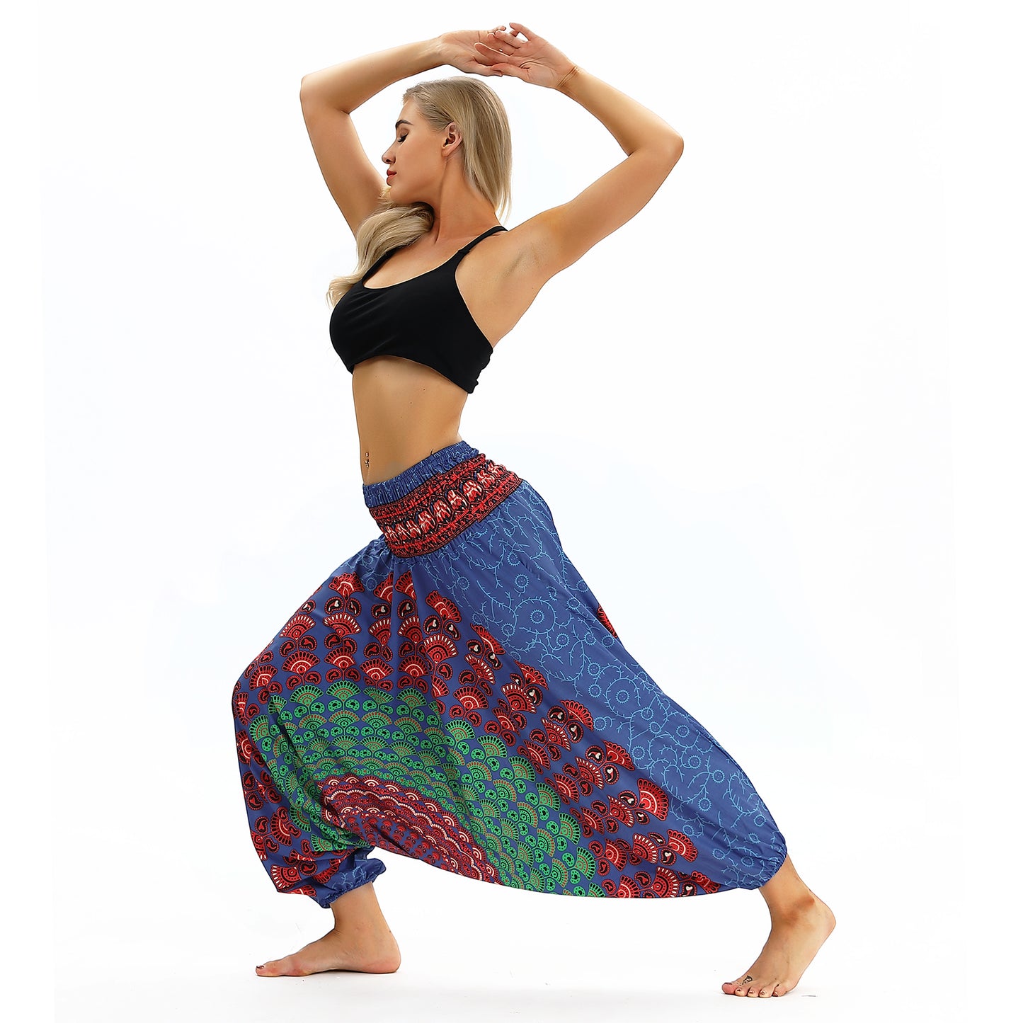 Loose And Thin Ethnic Bloomers, Hanging Crotch Harem Pants, Dance Yoga Fitness Wide-leg Pants
