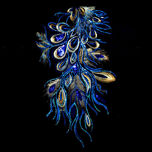 Phoenix Feather Phoenix Tail Embroidered Cloth Paste