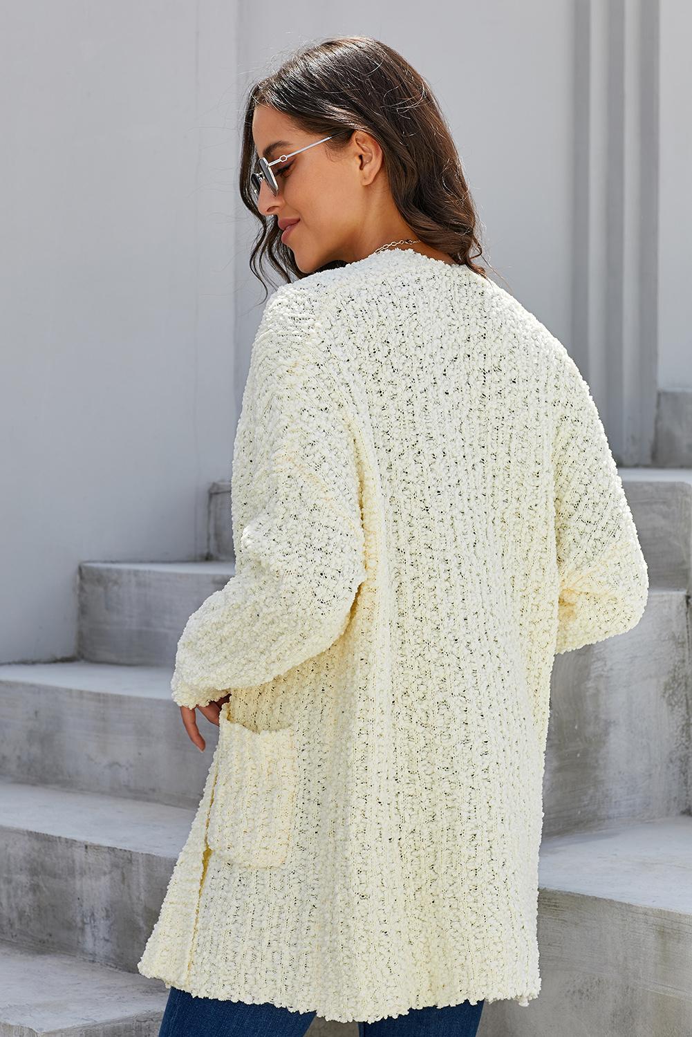 Dusty Pink Pebble Beach Textured Cardigan