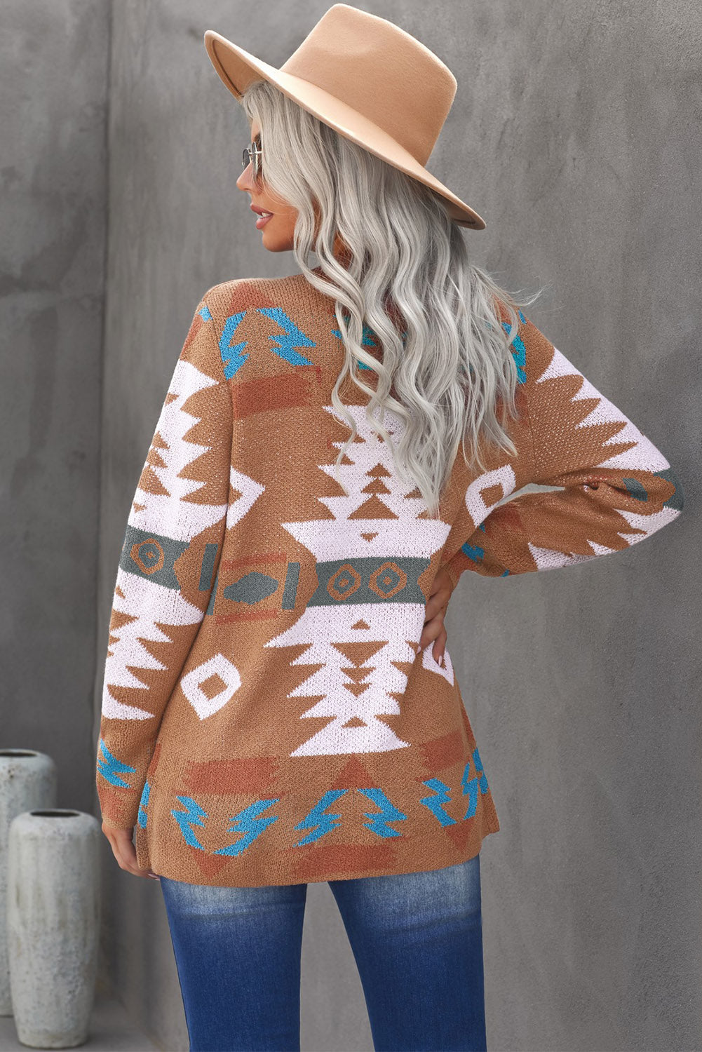Moraga Pocketed Aztec Cardigan