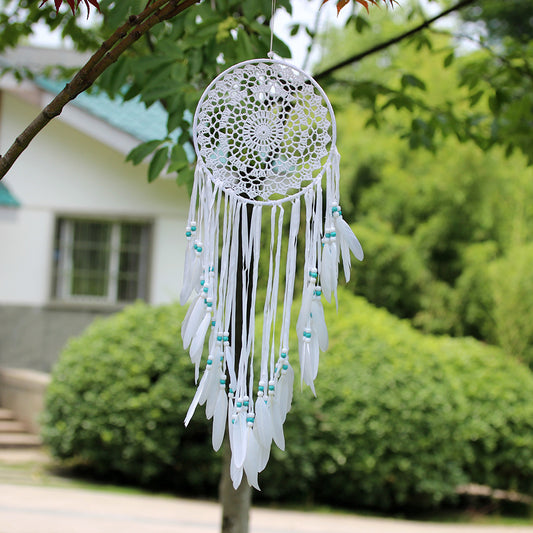 MS6133B Swan Feather Dreamcatcher