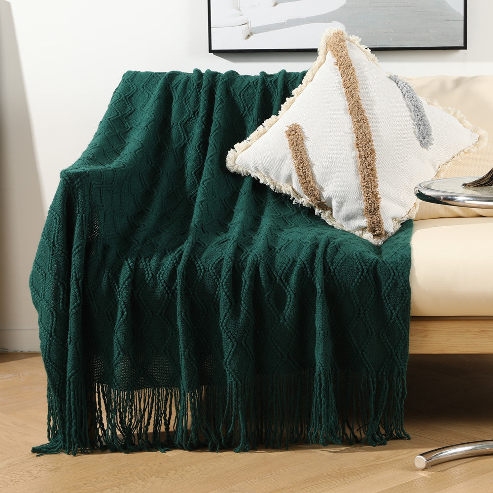 Nordic Office Nap Sofa Cover Knitting  Blanket