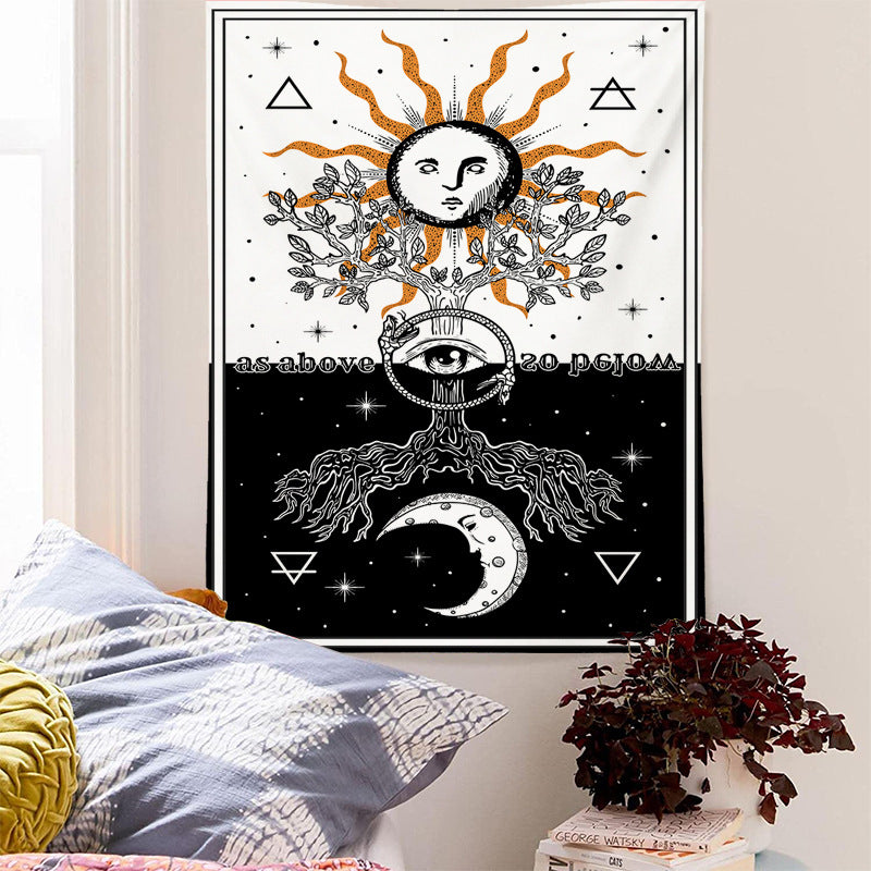 Sun And Moon Bedside Background Cloth Nordic
