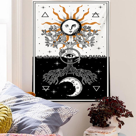 Sun And Moon Bedside Background Cloth Nordic