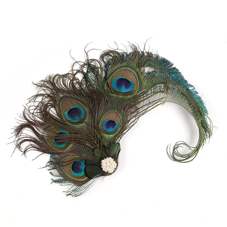 European And American Retro Peacock Feather Hairpin