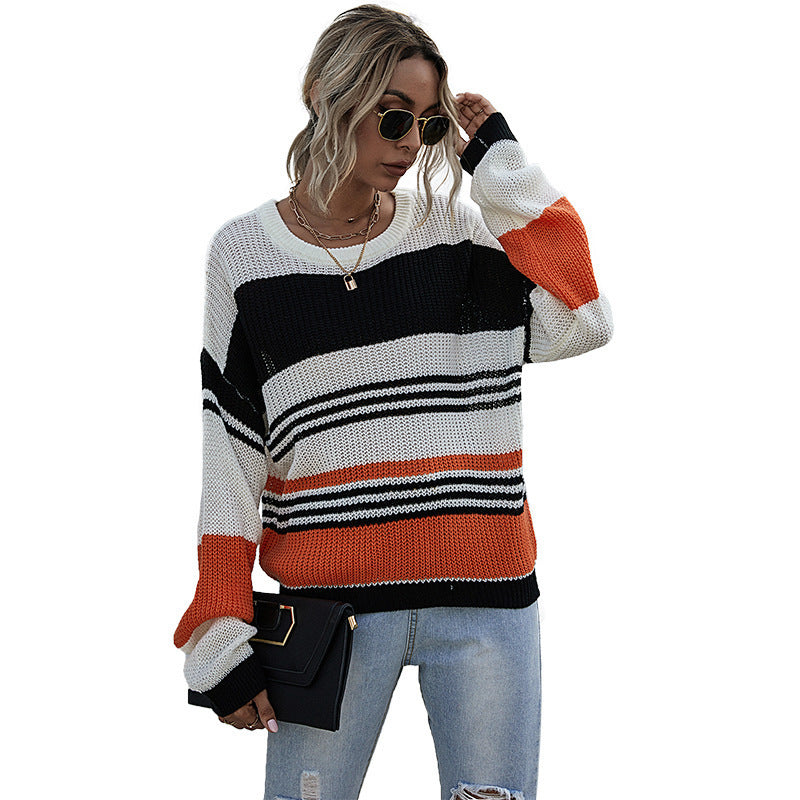 Leisure Round Neck Long Sleeve Pullover Shirt