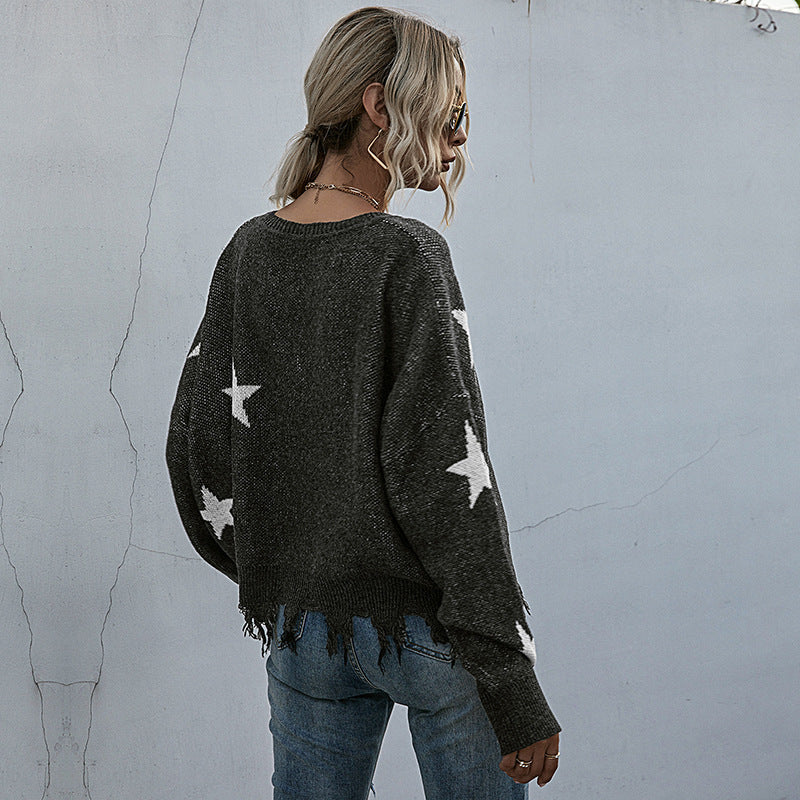 Leisure V Neck Long Sleeve Pullover Shirt