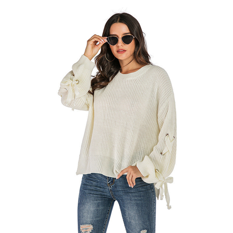 Leisure Round Neck Long Sleeve Pullover Shirt