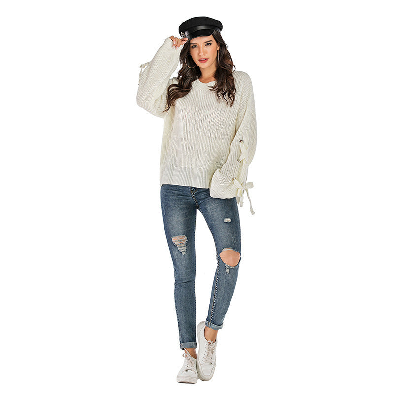 Leisure Round Neck Long Sleeve Pullover Shirt