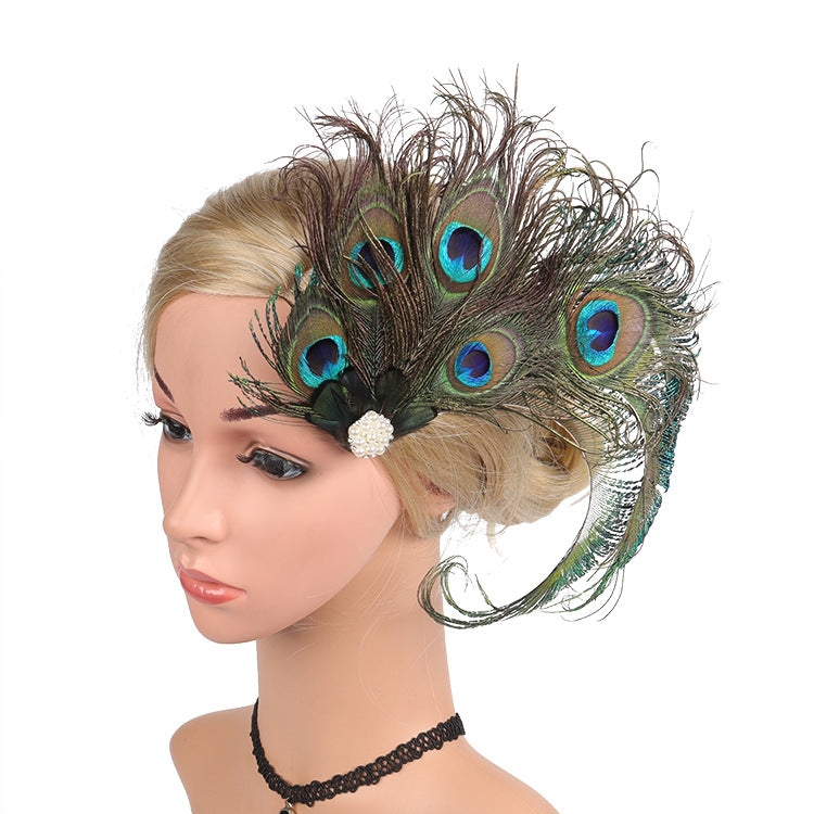 European And American Retro Peacock Feather Hairpin