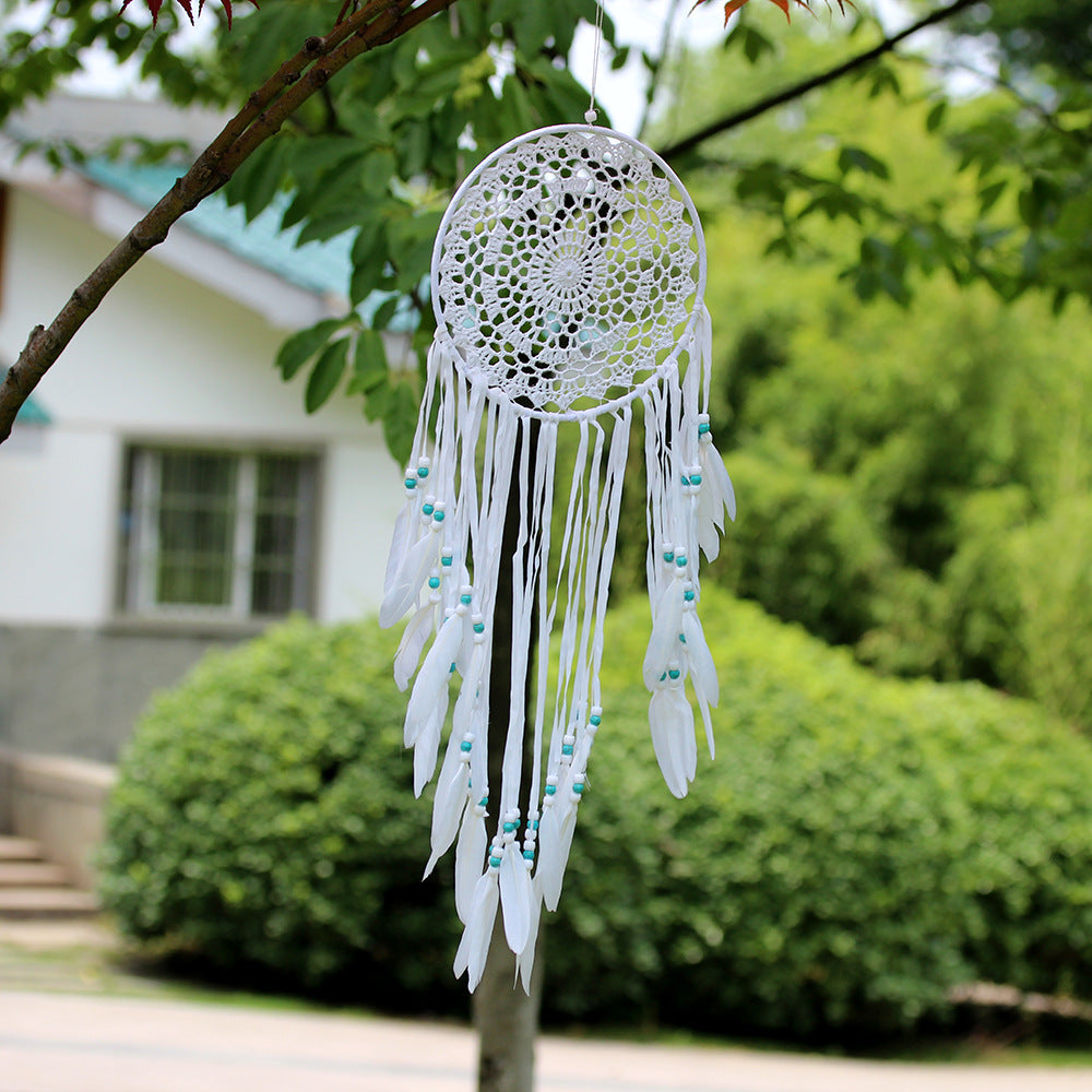 MS6133B Swan Feather Dreamcatcher