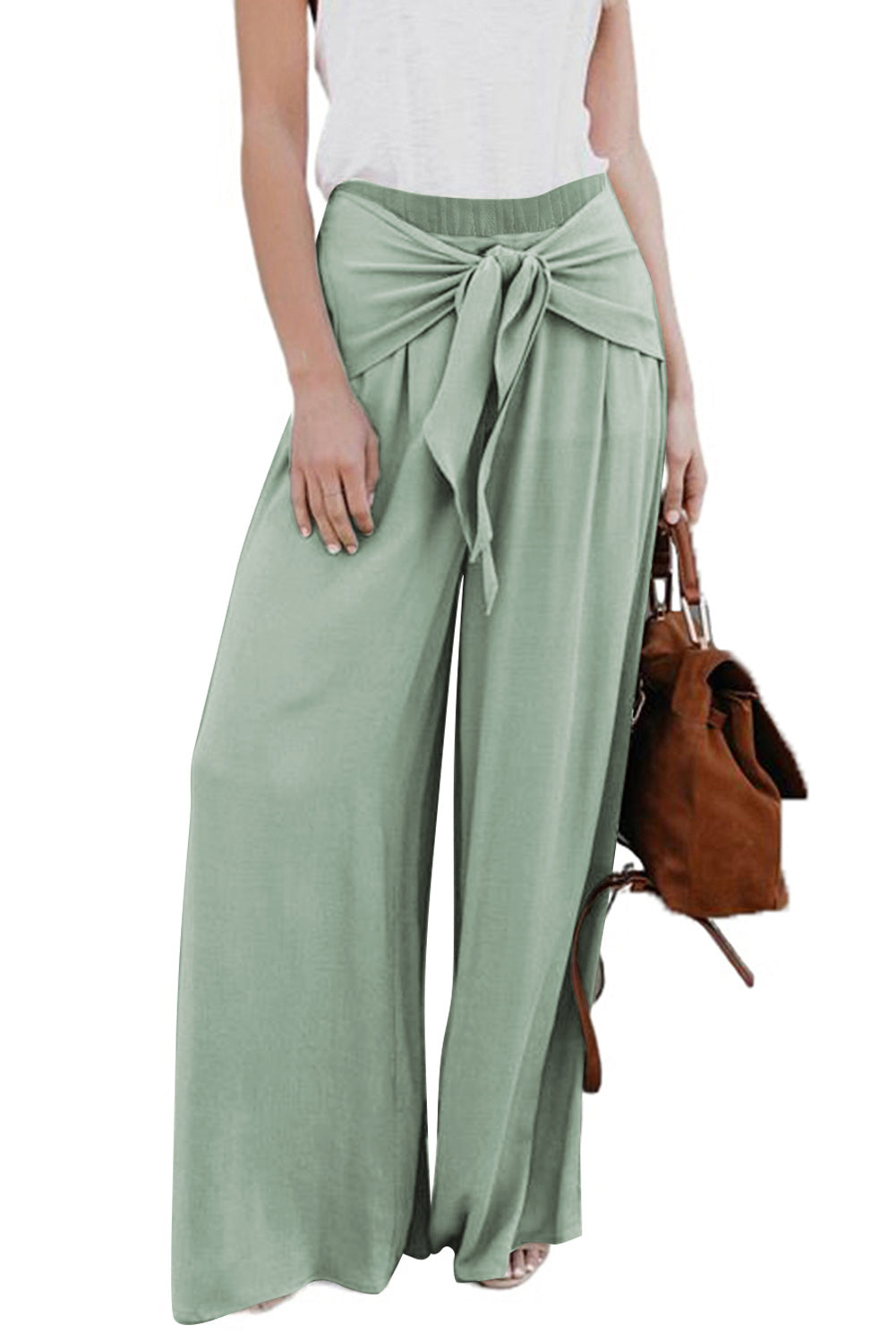 Tie Knot Wide Leg Pants