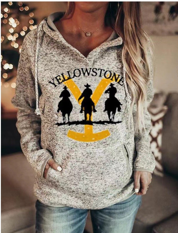 Women Loose Long Sleeved Hooded Sweater