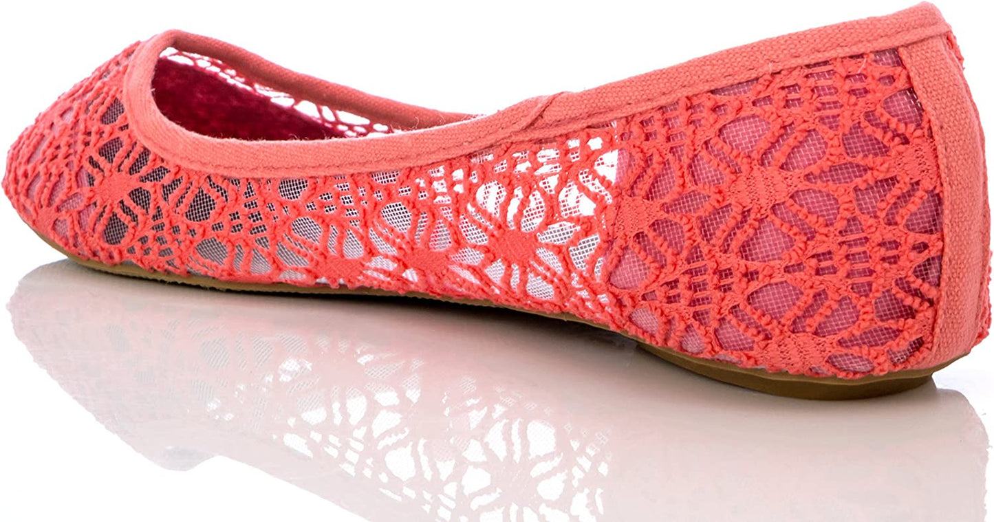 Women'S Breathable Crochet Lace Ballet Flat