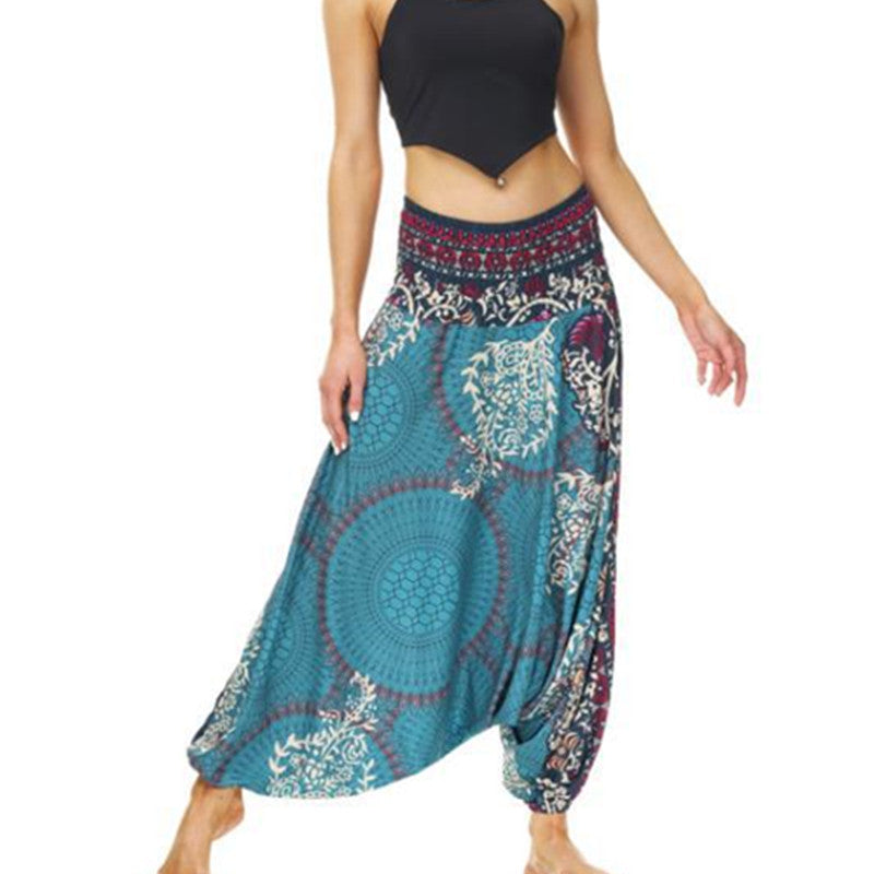 Boho Print Women's Sports Fitness Yoga Bloomers