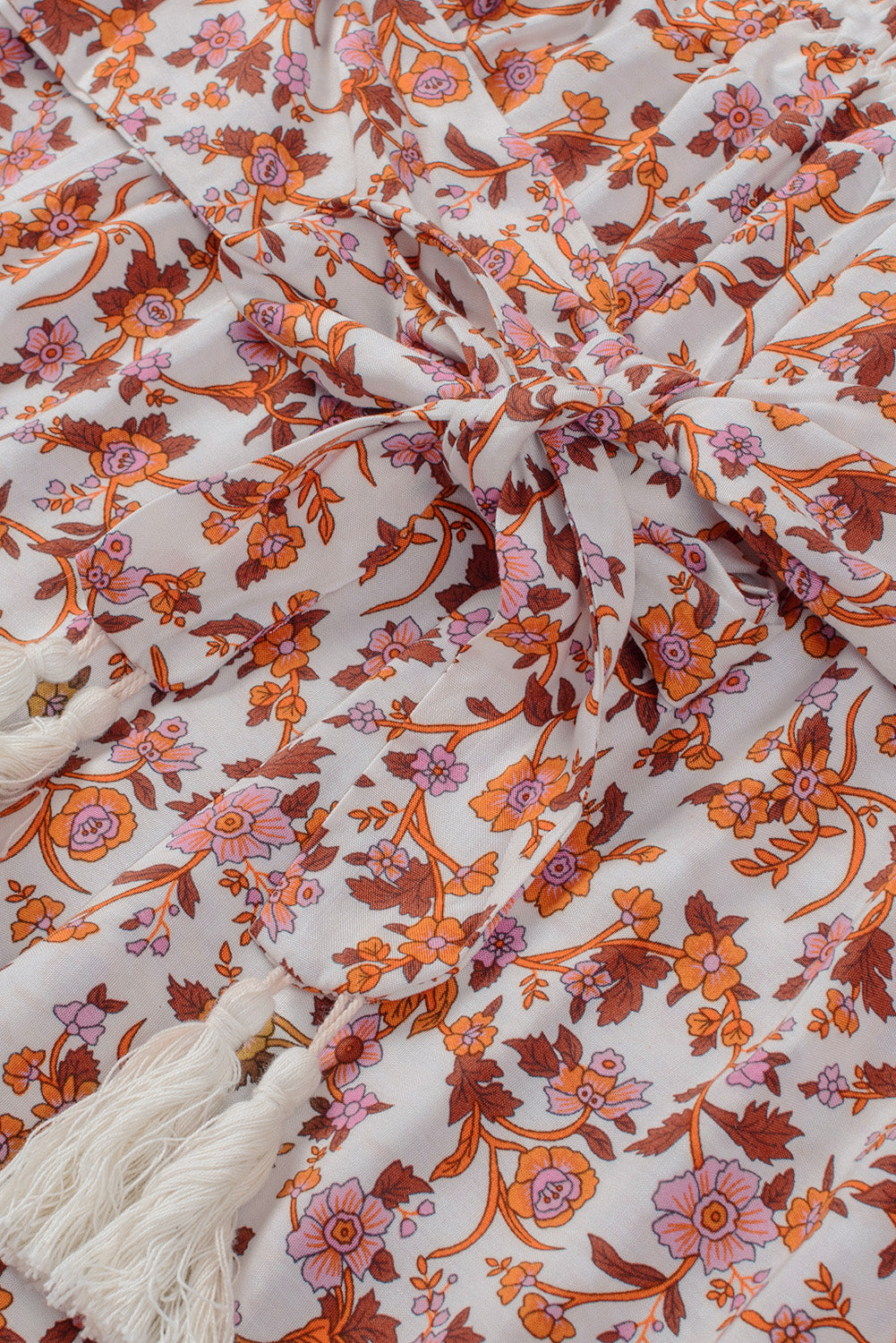 Boho Floral Print Wide Leg Pants