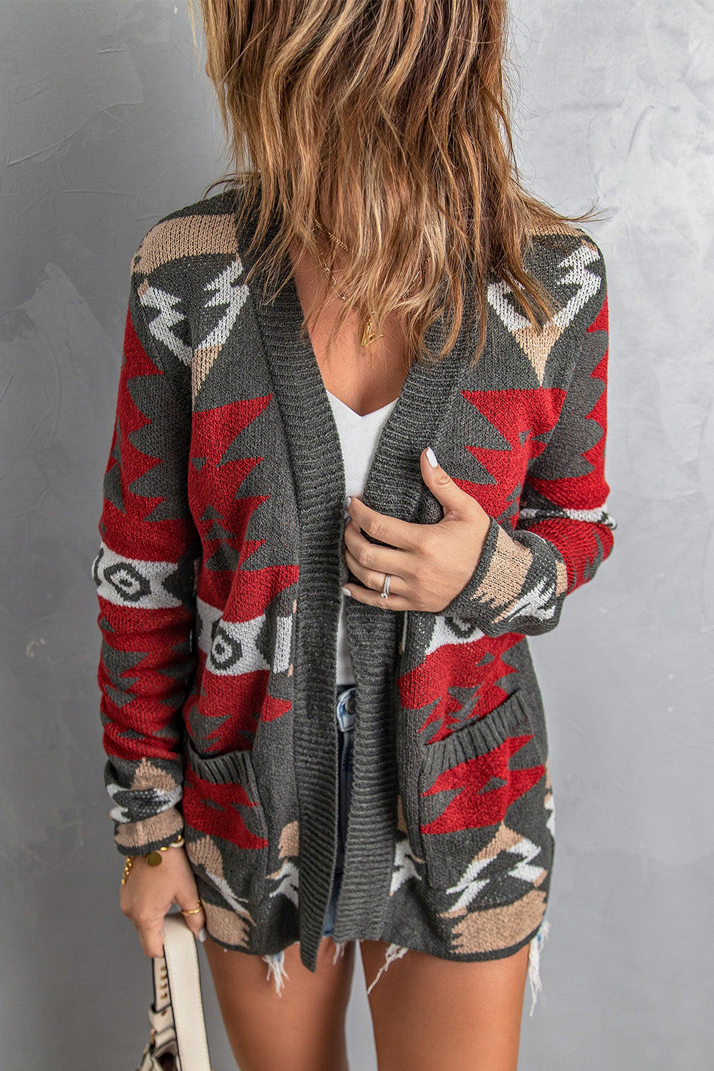 Moraga Pocketed Aztec Cardigan