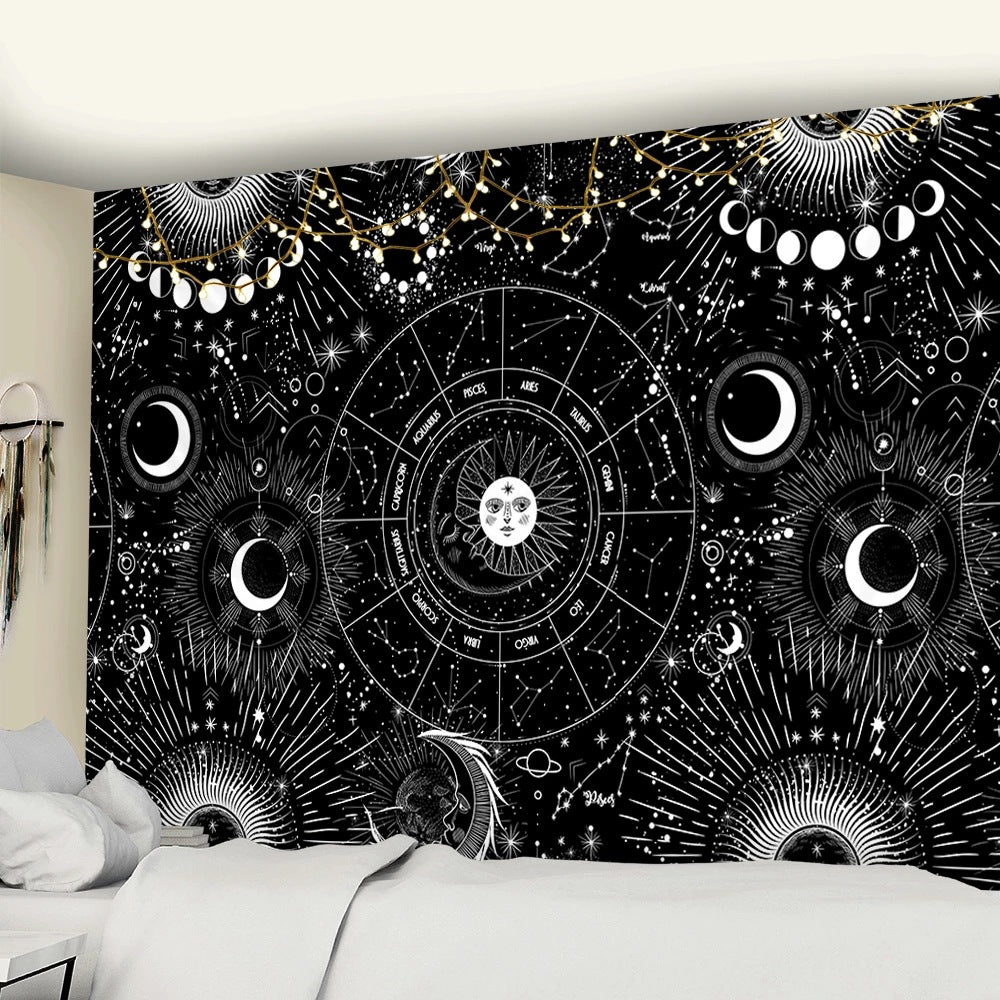 Nordic Sun Moon Mandala Starry Tapestry