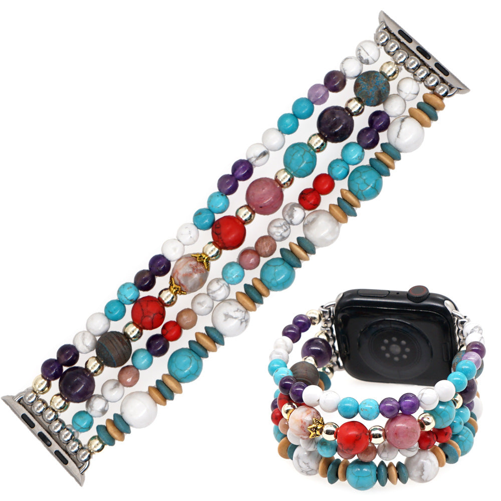 Boho Semi-Precious Stone Statement Beaded Strap