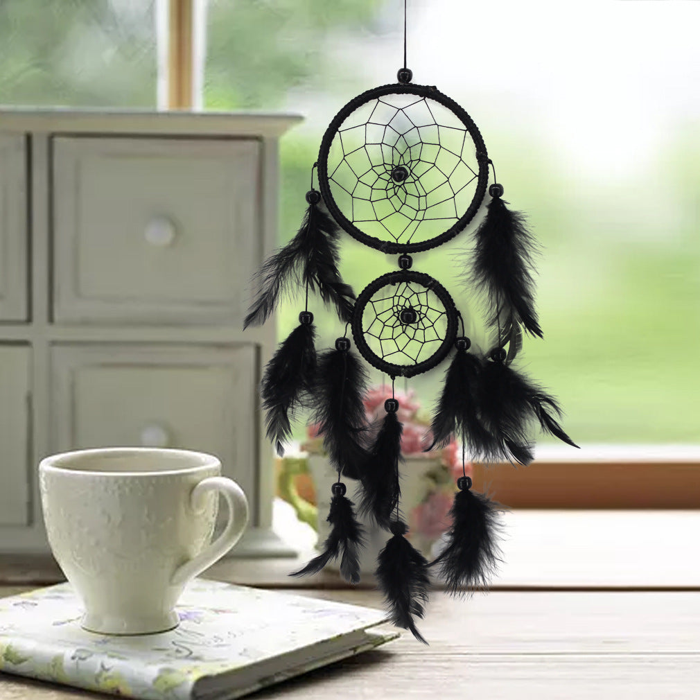 Handmade Ornament Hanging Living Room Decorative Feather