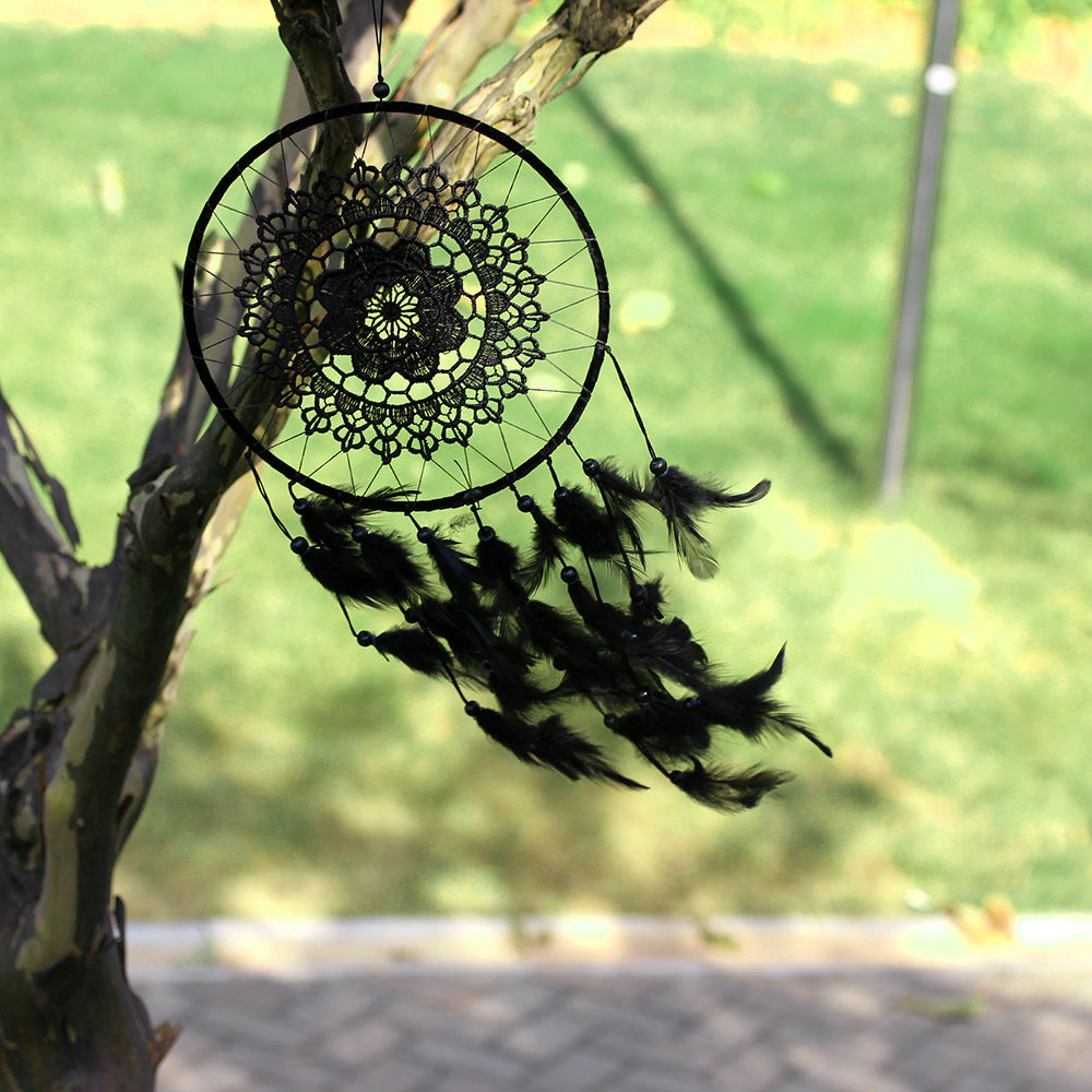 Natural Feather Big Lace Dream Catcher