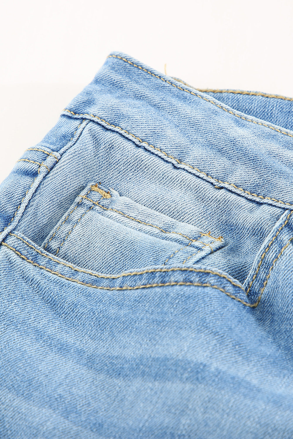 Dark Blue Mid Rise Button Front Flare Denim