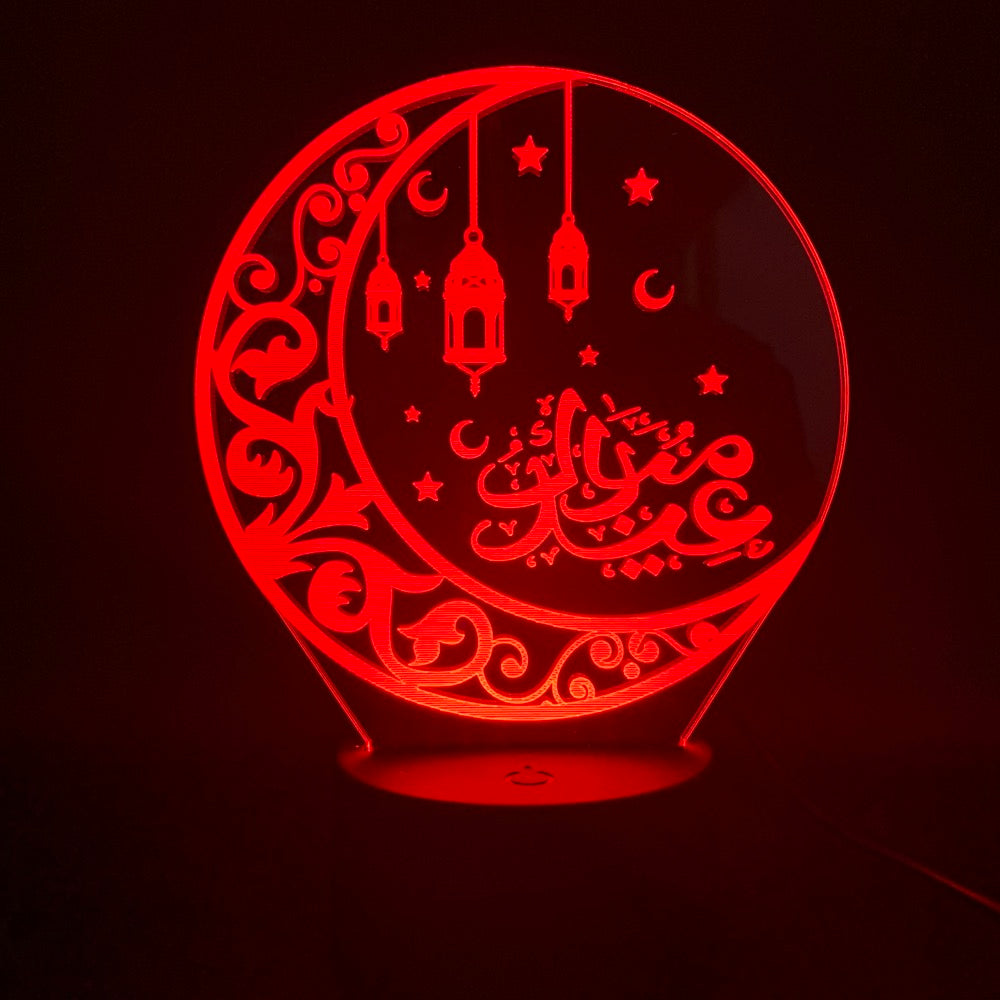 Religious 3D Night Light Christian Islam India Buddhism Colorful Energy Saving Lamp