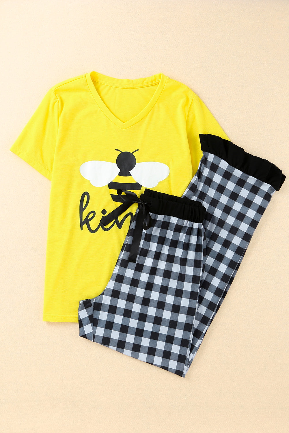 Sunflower hello sunshine Print Tee and Pants Lounge Set