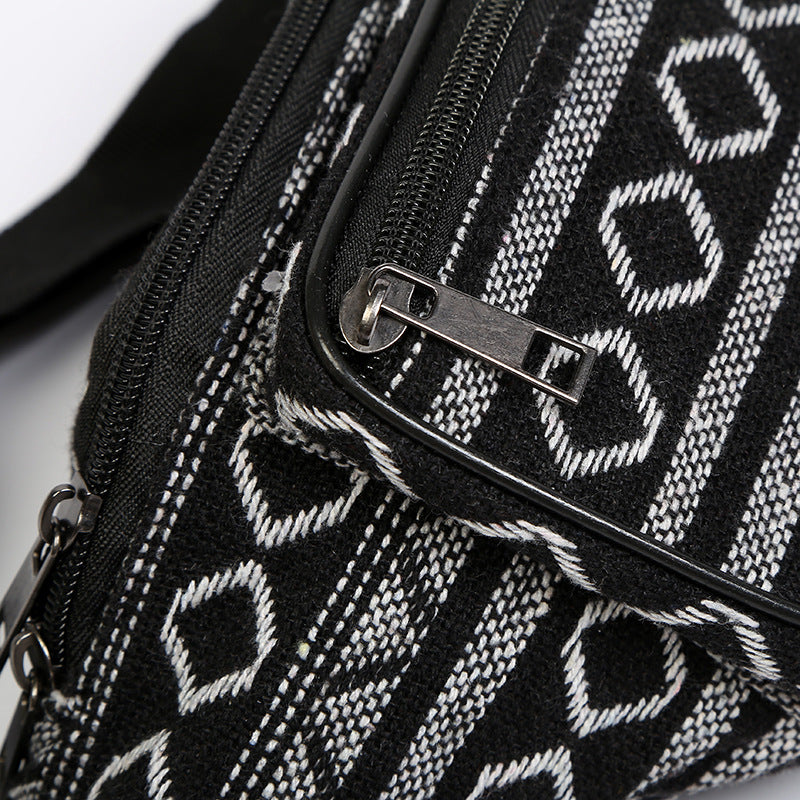 Ethnic Style Outdoor Multifunctional Canvas Belt Bag
