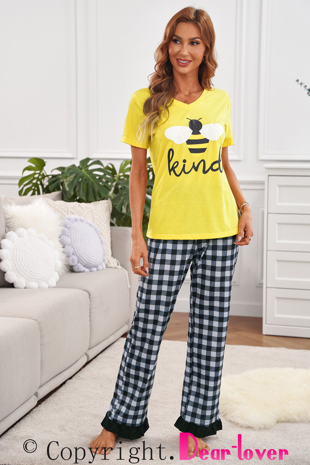 Sunflower hello sunshine Print Tee and Pants Lounge Set