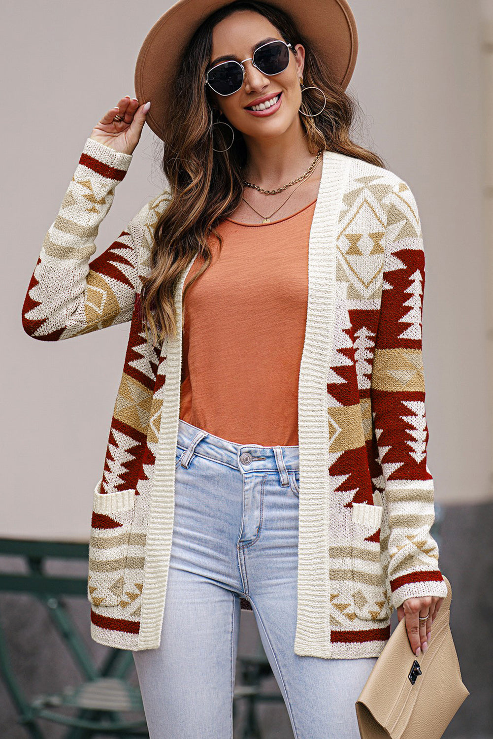 Moraga Pocketed Aztec Cardigan