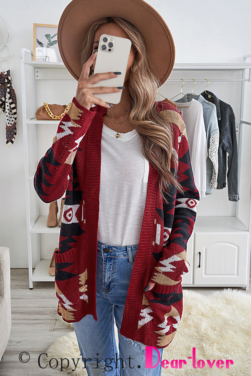 Moraga Pocketed Aztec Cardigan