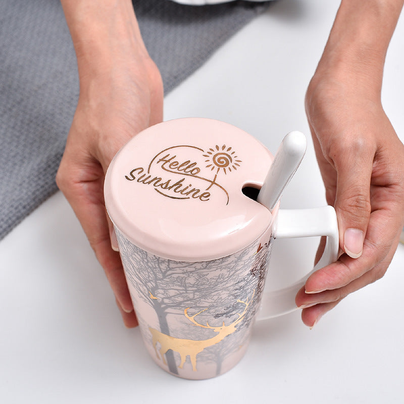 Girl Heart Ceramic Cup Nordic