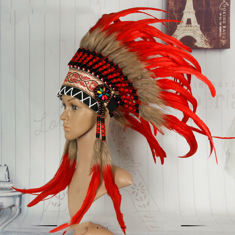 Show Feather Headdress Indian Savage Headdress