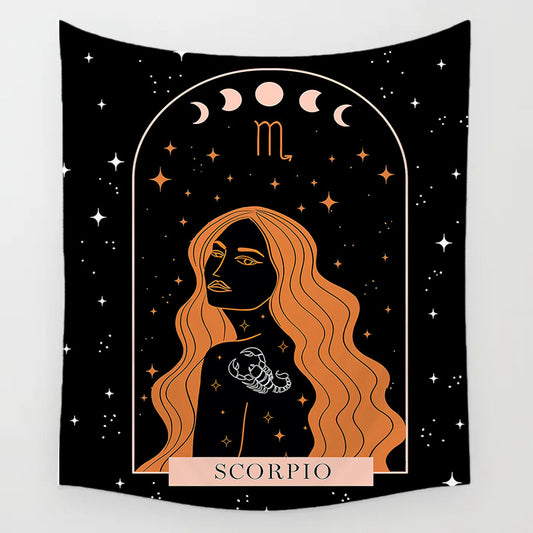 The Background Of The Sun Moon And Stars Decorates The Room Tapestry