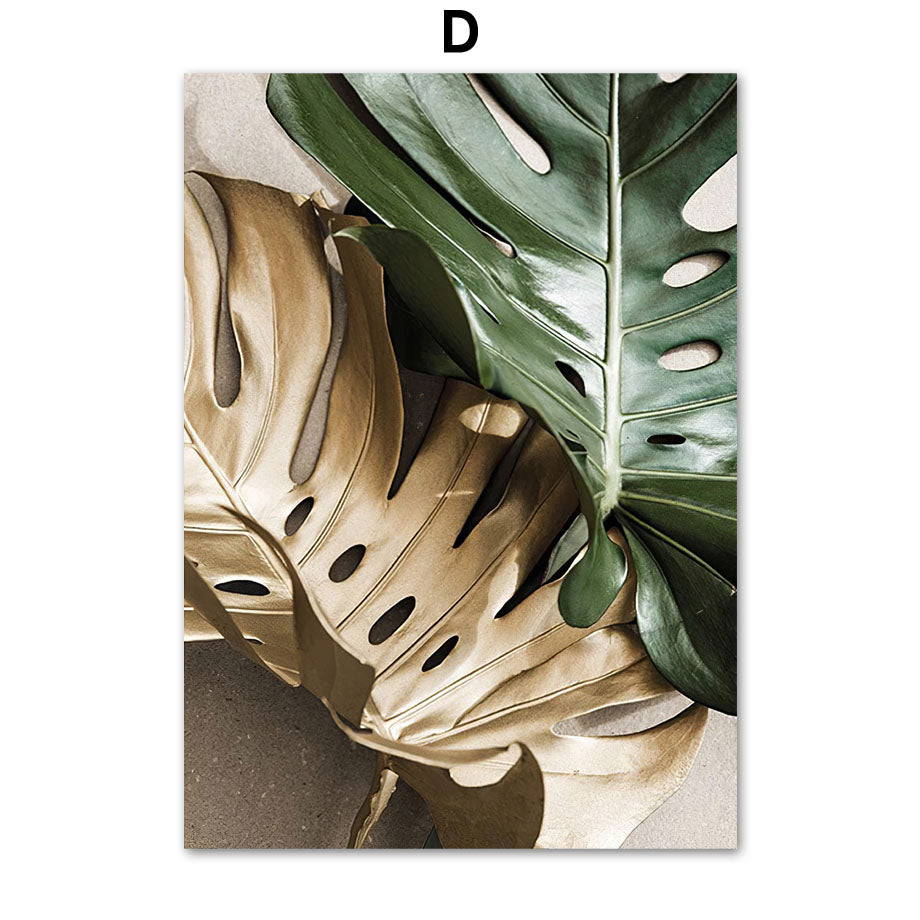 Nordic Tropical Green Plants Posters And