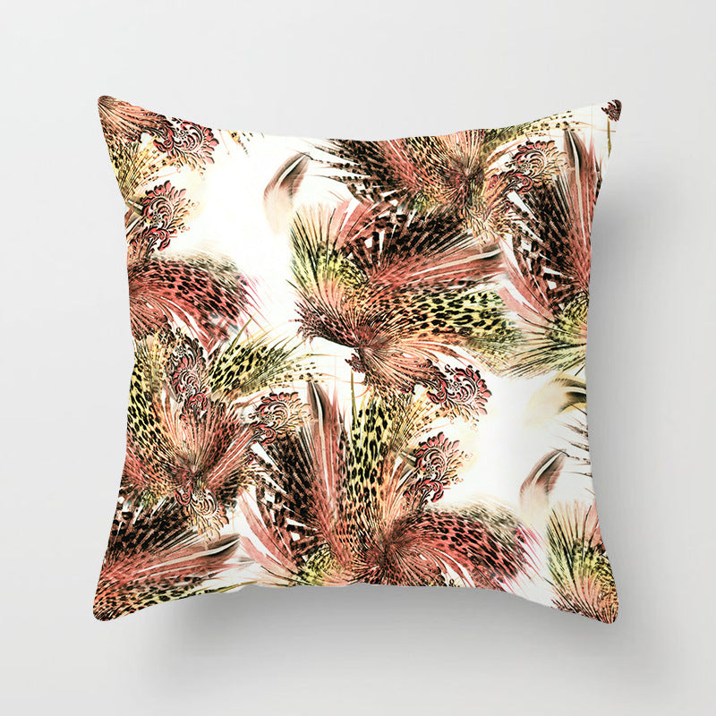 Peach Skin Feather Pillow Sofa Cover