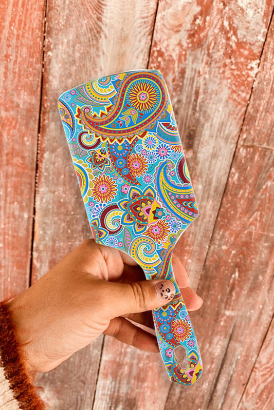 Multicolor Boho Paisley Hair Brush