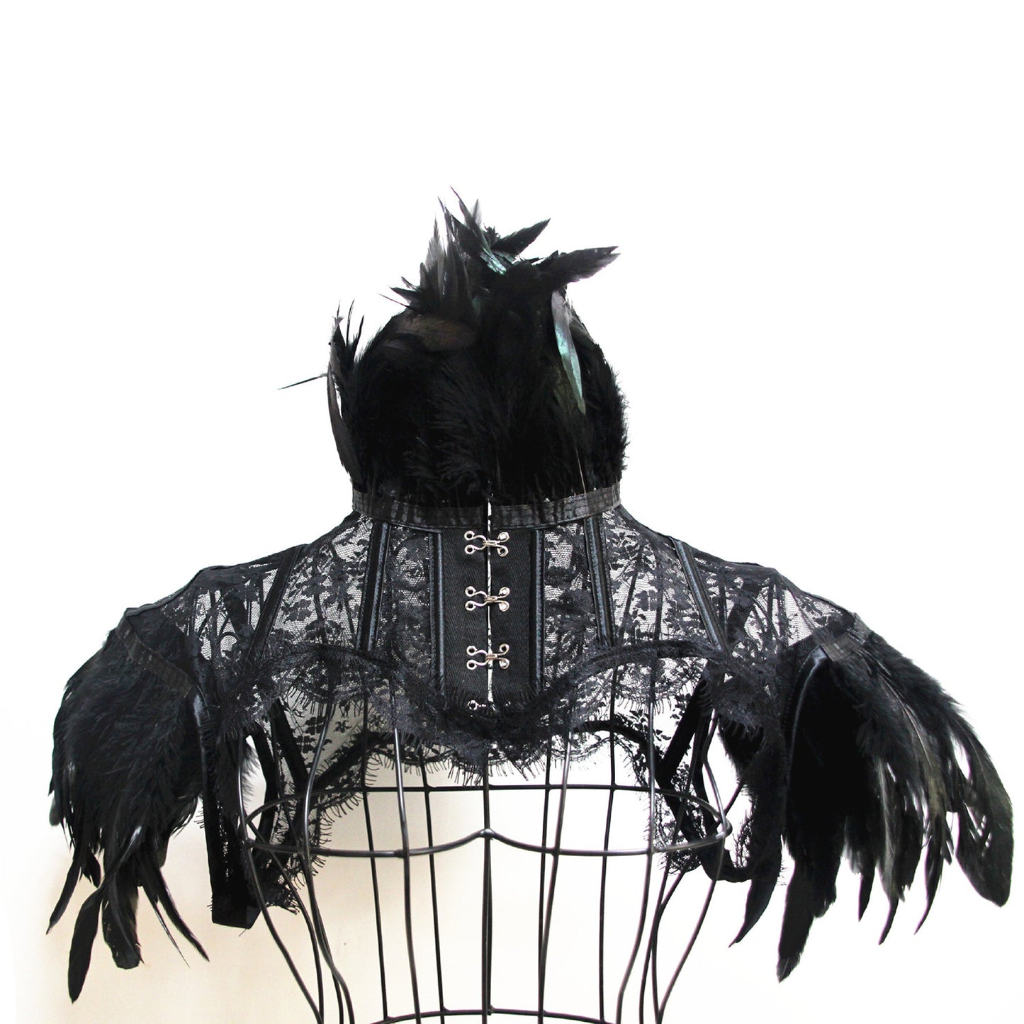 Women's Feather Lace Cape Shawl Top