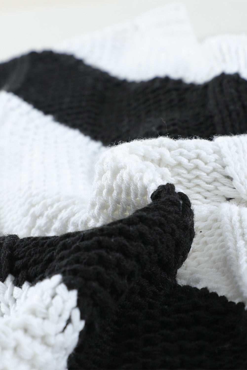 Color Block Drop Shoulder Oversize Sweater