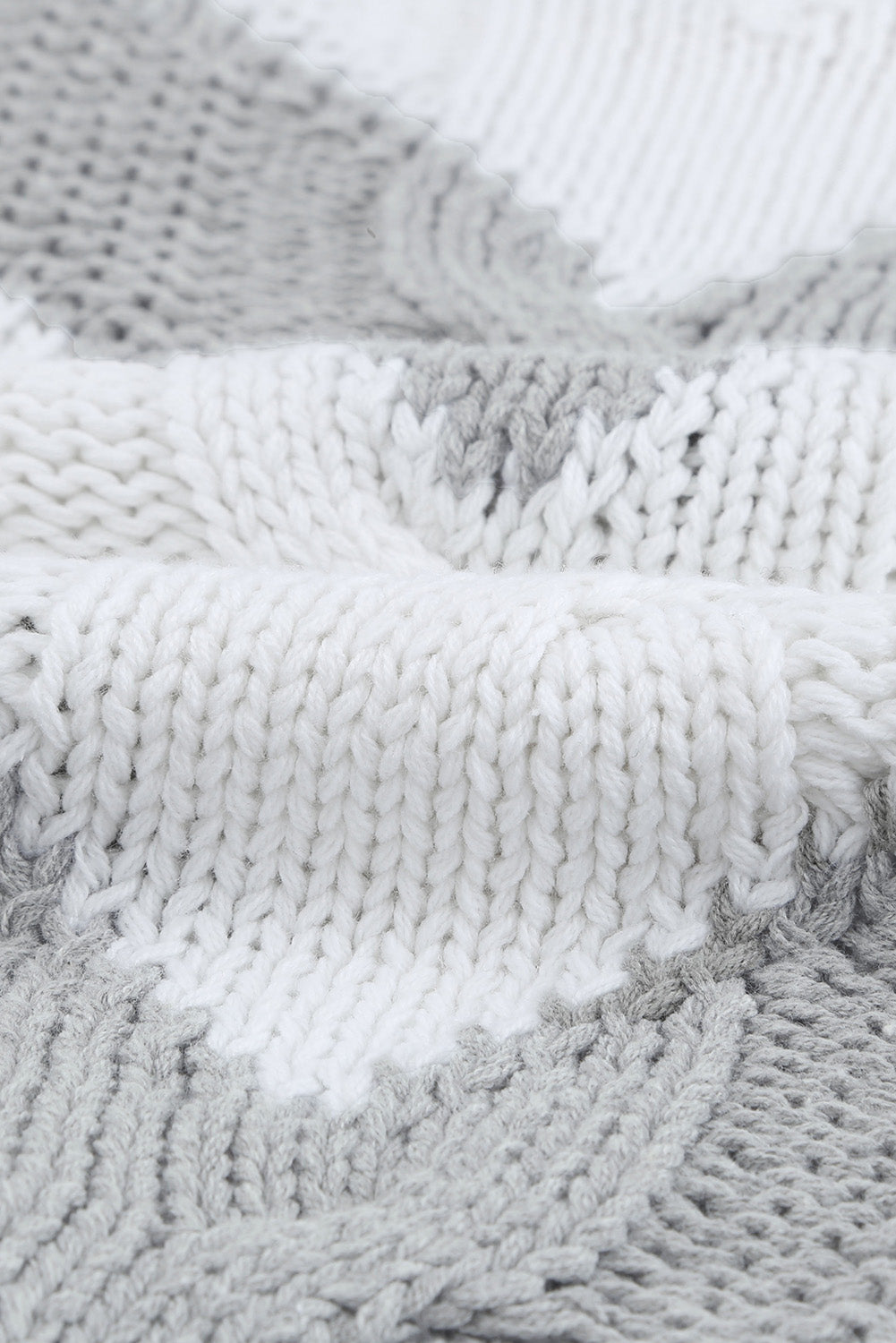 Color Block Drop Shoulder Oversize Sweater