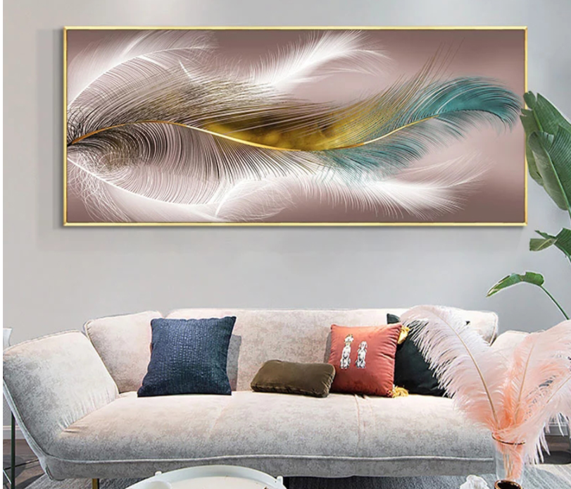 Abstract Diamond Painting Colorful Feather Cross Stitch Square Or Round Embroidery