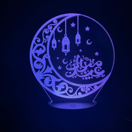 Religious 3D Night Light Christian Islam India Buddhism Colorful Energy Saving Lamp
