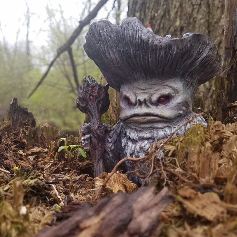 Fairy Mushroom Monster Shaman Wizard Troll Resin Garden Ornament Yard Lawn Outdoor Decor MUMR999